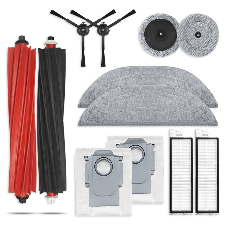 Vedlikeholdssett inkl. mopper, sidebørstemopper og støvsugerposer til Roborock S8 MaxV Ultra